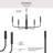 Reines Five-Light Matte Black Medium Chandelier-127380288