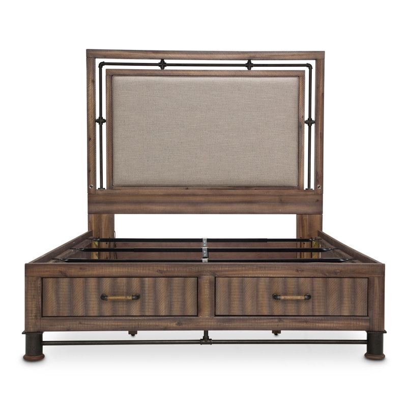 Crossings Upholstered Platform Storage Bed, King