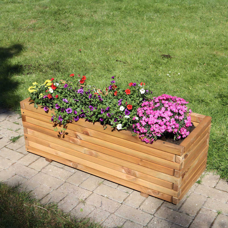 1.2m Pine Raised Trough Planter