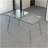 Glass Dining Table, Modern Rectangular Table With Tempered Glass Tabletop & Sliver Metal Legs, Simplistic Kitchen Table, Versatile Table For Home Office (0 Damage)-1163913034-1163913037
