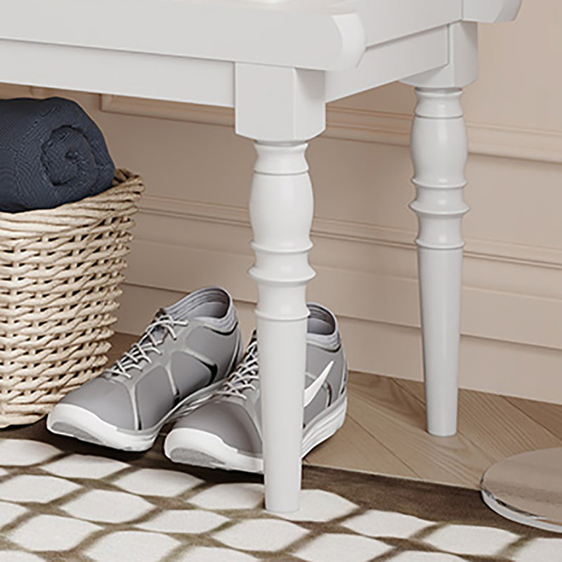 Banc à chaussures 30,7 po, Blanc