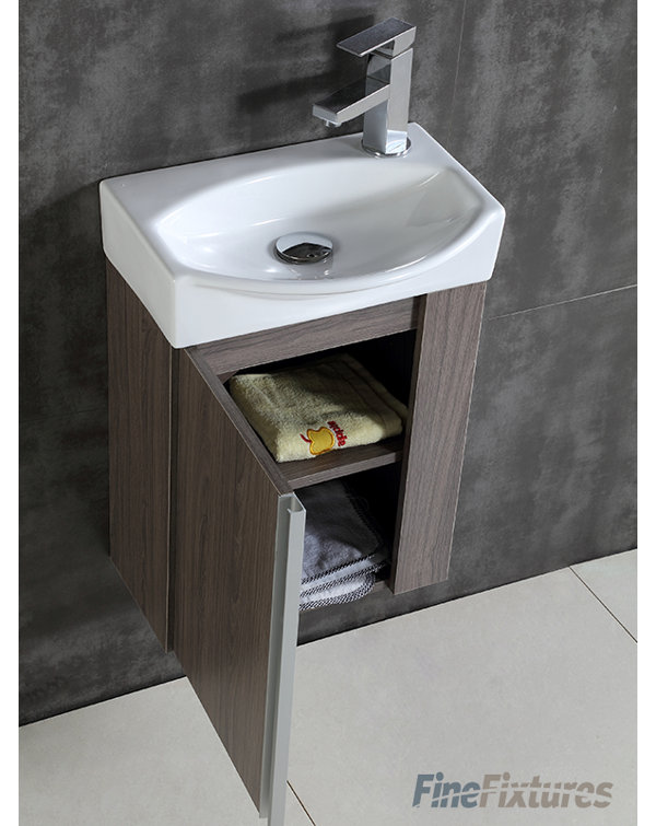 Rafferty 16.34'' Single Bathroom Vanity with Ceramic Top with Mirror