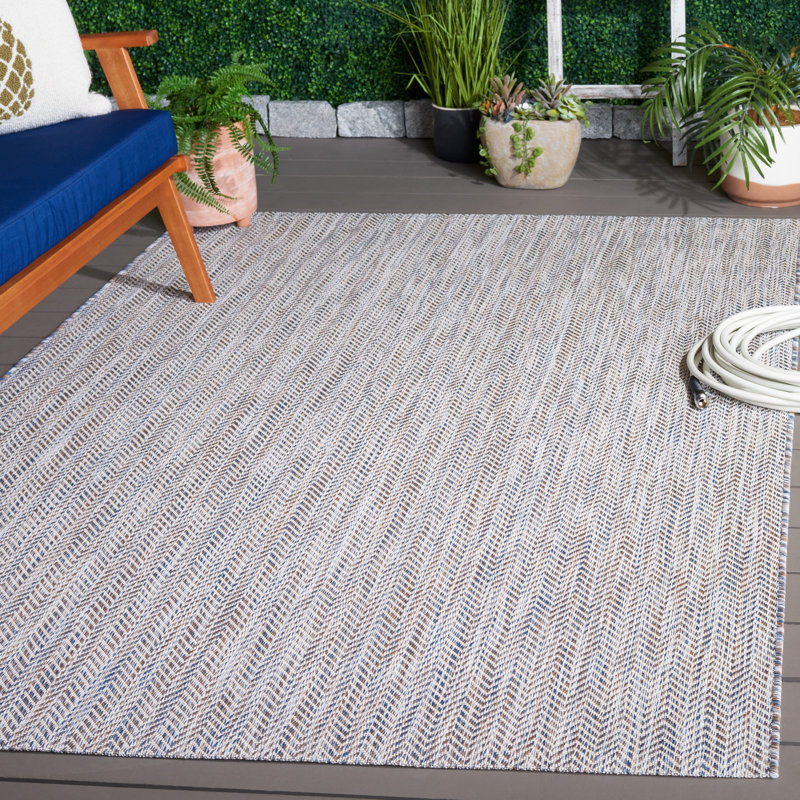 Tapis d'intérieur / extérieur à chevrons Jebria Performance, Rectangle 5 pi 3 po x 7 pi 7 po