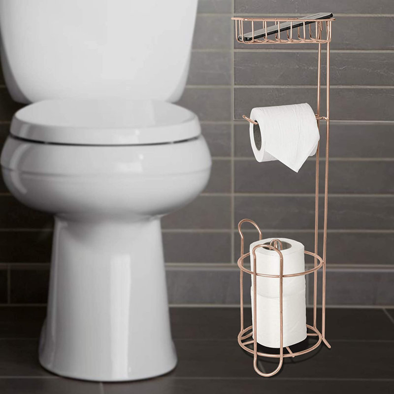 Porte-papier hygiénique sur pied, Cuivre