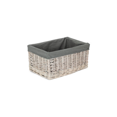 Wicker Storage Basket with Lining