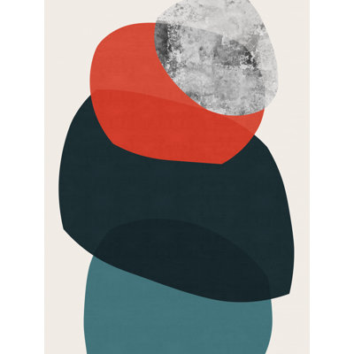 Stacked Abstract Forms Print by Other Artist