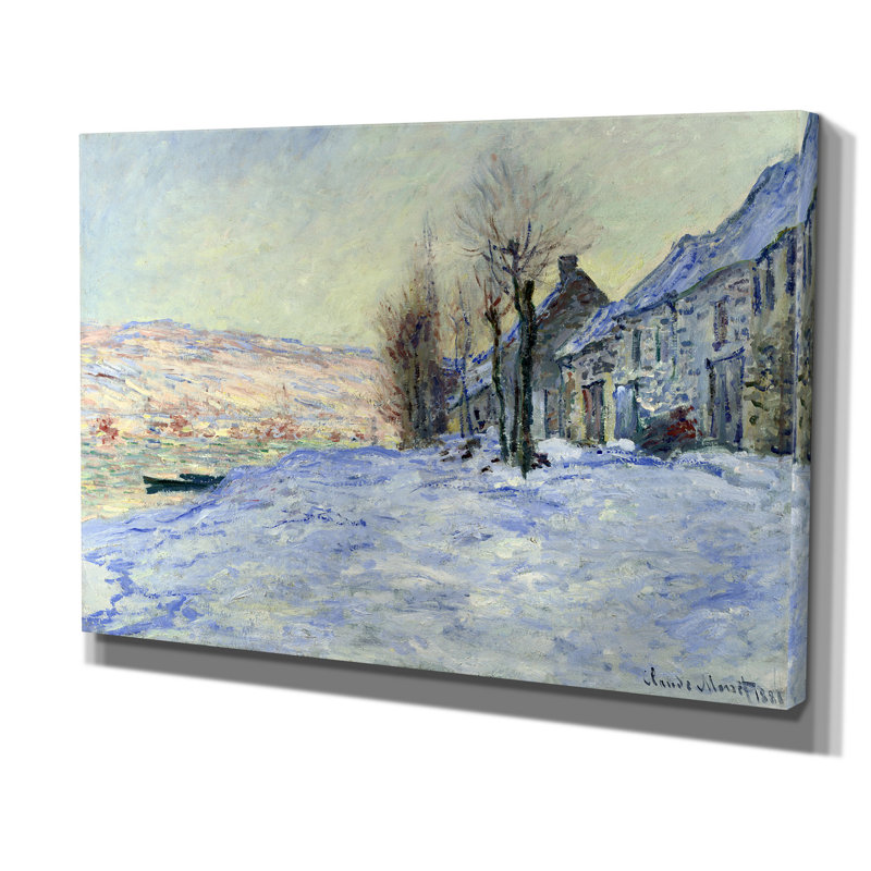 «Sun and Snow» par Claude Monet, reproduction, H 24 po x l 36 po x P 1,5 po, Toile tendue