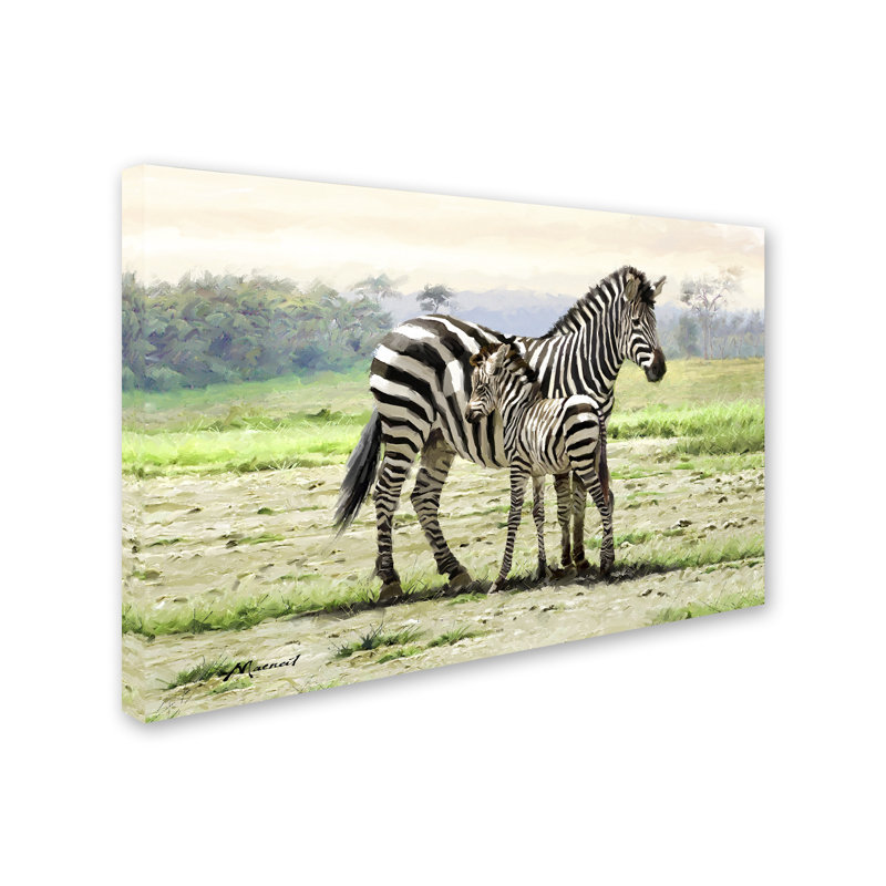 «Zebra» par Armand, reproduction sur toile, H 16 po x l 24 po x P 2 po