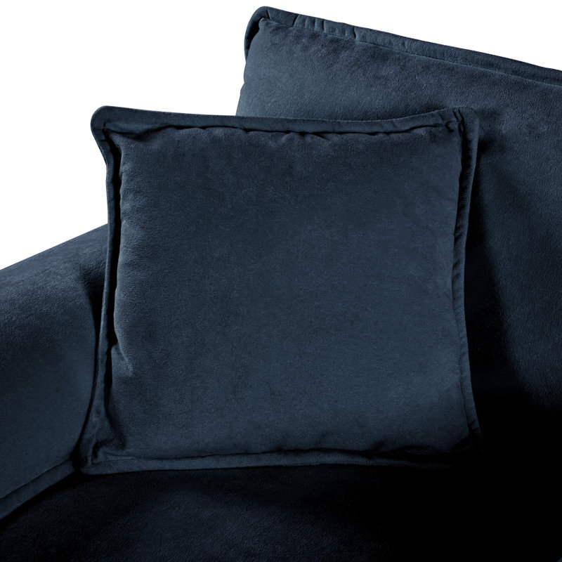 Fauteuil d'appoint surdimensionné en chenille surdimensionné, Chenille bleu, 1