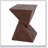 Geometric MGO Side Table With Twisted Hourglass Design And Wood-Like Finish, Durable And Versatile For Indoor And Outdoor Use-1178567282