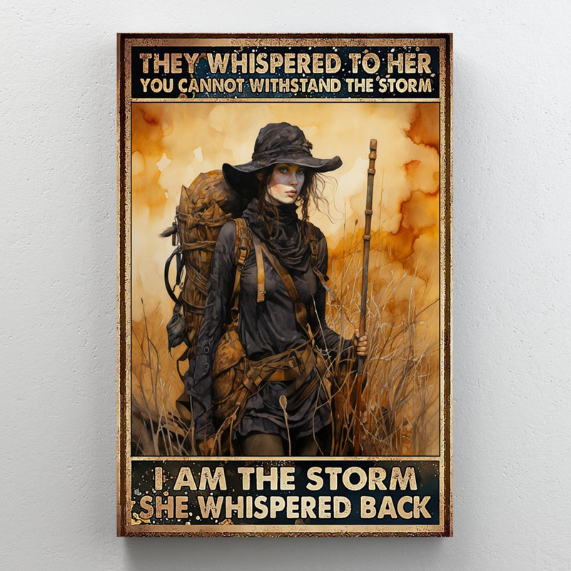 Femme qui marche I Am The Storm - 1 pièce rectangulaire femme qui marche I Am The Storm, H 36 po x l 24 po x P 1,25 po