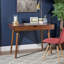 Bureau d'écriture avec grands tiroirs, table d'ordinateur pour le bureau à domicile ou le vestibule, couleur brune