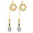 Flat Teardrop-Shaped Crystal Finial Ceiling Fan Pull Chain
