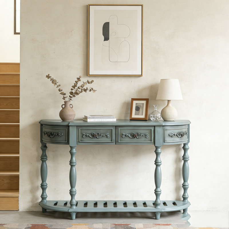 Console 52 po moderne et contemporaine, Bleu antique