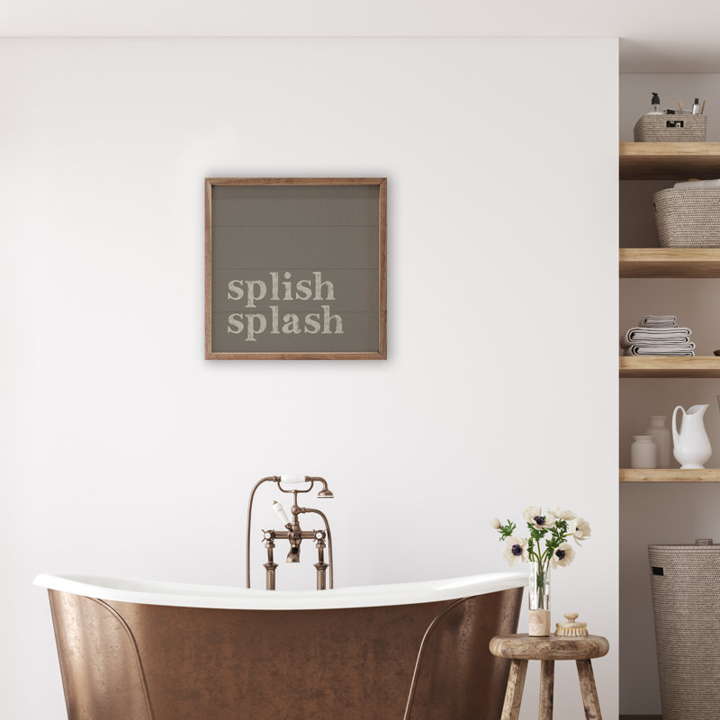 Splish Splash Print, Gray, 8" H x 8" W