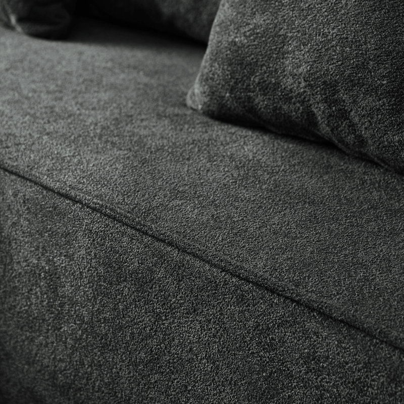 L-Shape Chaise Sectional Sofa, Swans Down, Stain Resistant, No Assembly Required, 7-Seater Sofa for Indoor Living Room and Bedroom