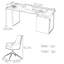 Bureau de rangement durable laqué