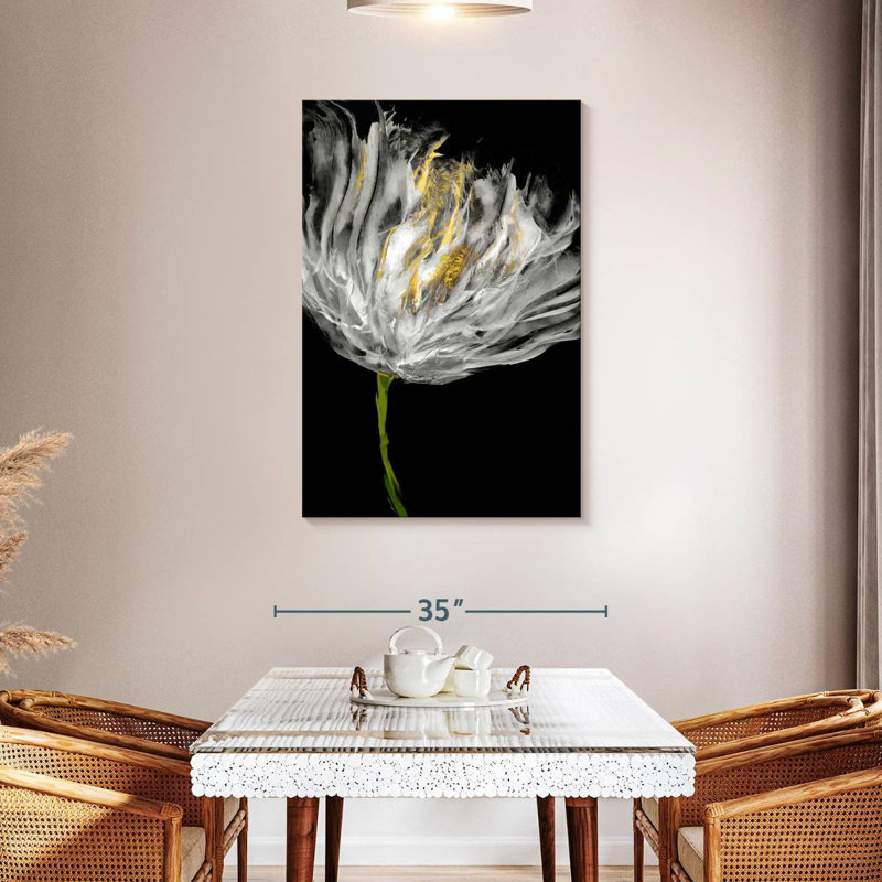 Avery Tulips On Black I, 45" H x 30" W