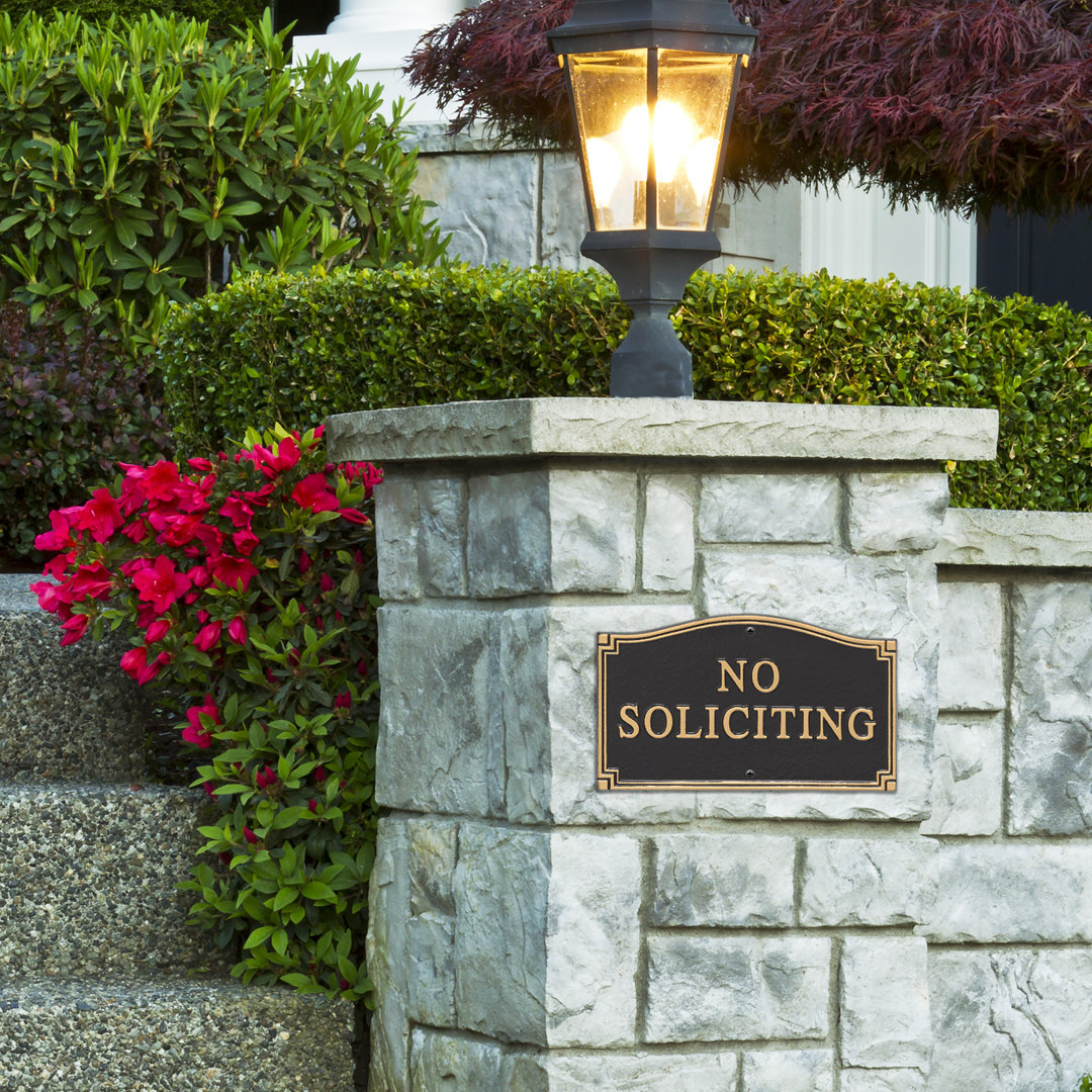 No Soliciting Garden Sign Whitehall Products
