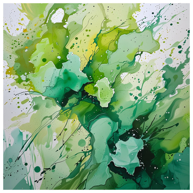 Coussin Green Splash, 18 po x 18 po