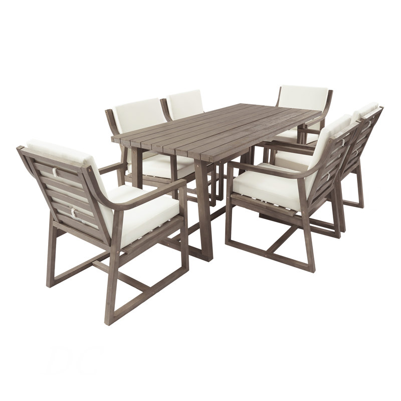 Outdoor Dining Set 7-Piece Outdoor Dining Set Patio Table And Chairs Set Modern Outdoor Furniture Set For Patio, Backyard, Garden