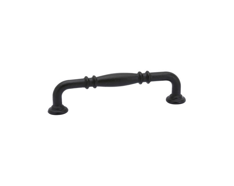 Emtek Tuscany Ribbed Cabinet Pull, 3", Flat Black Bronze