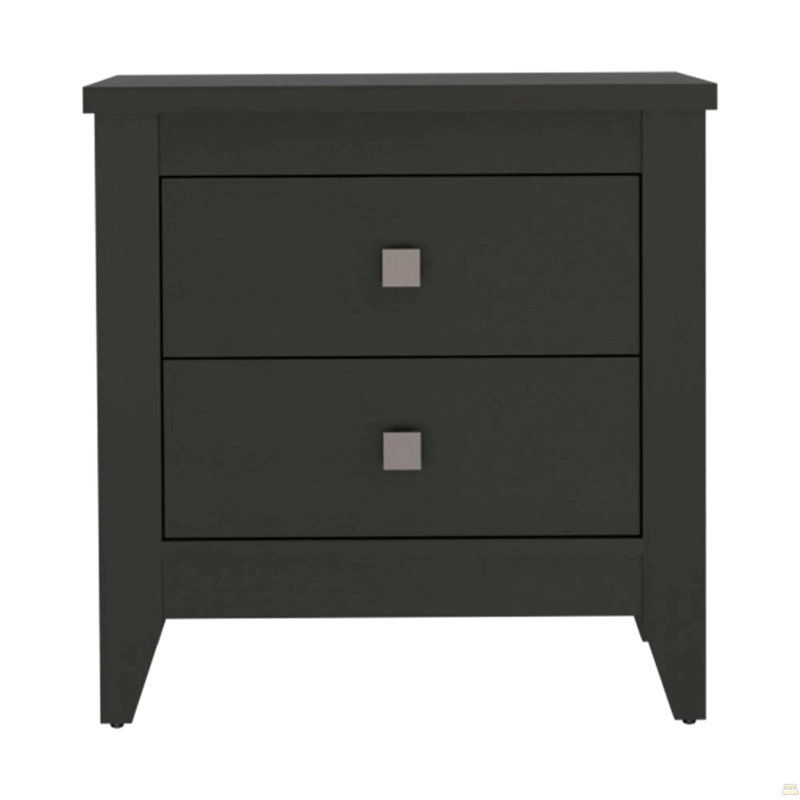 Nightstand, End Table, Side Table Two Shelves, Four Legs