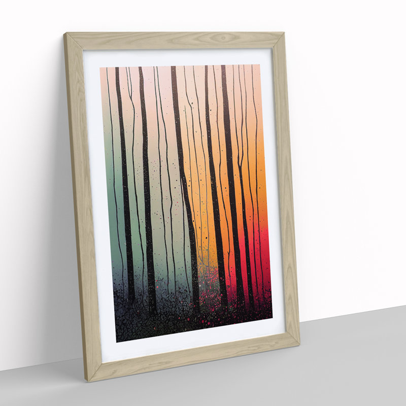 Amazing Forest No.1 - Wall Art, 66cm H x 48cm W, Oak Framed Paper, White