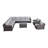 Menkar Wicker Fully Assembled 8 - Person Seating Group with Cushions