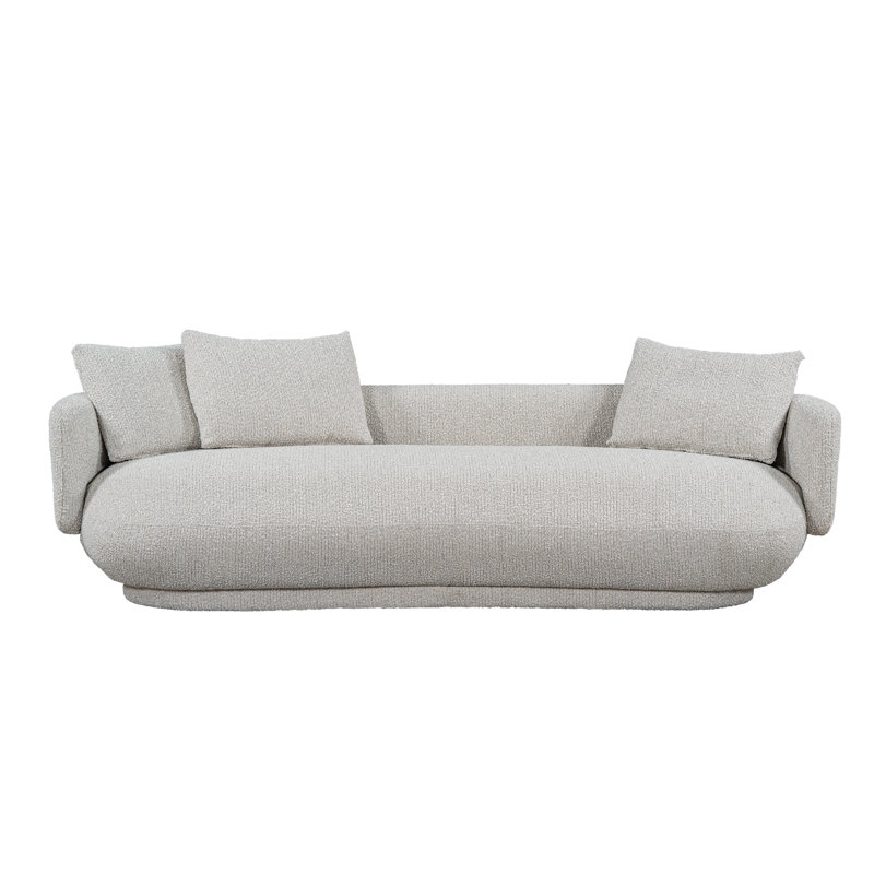 Bond Upholstred Oyster Beige Fabirc Contempry design 101" Sofa