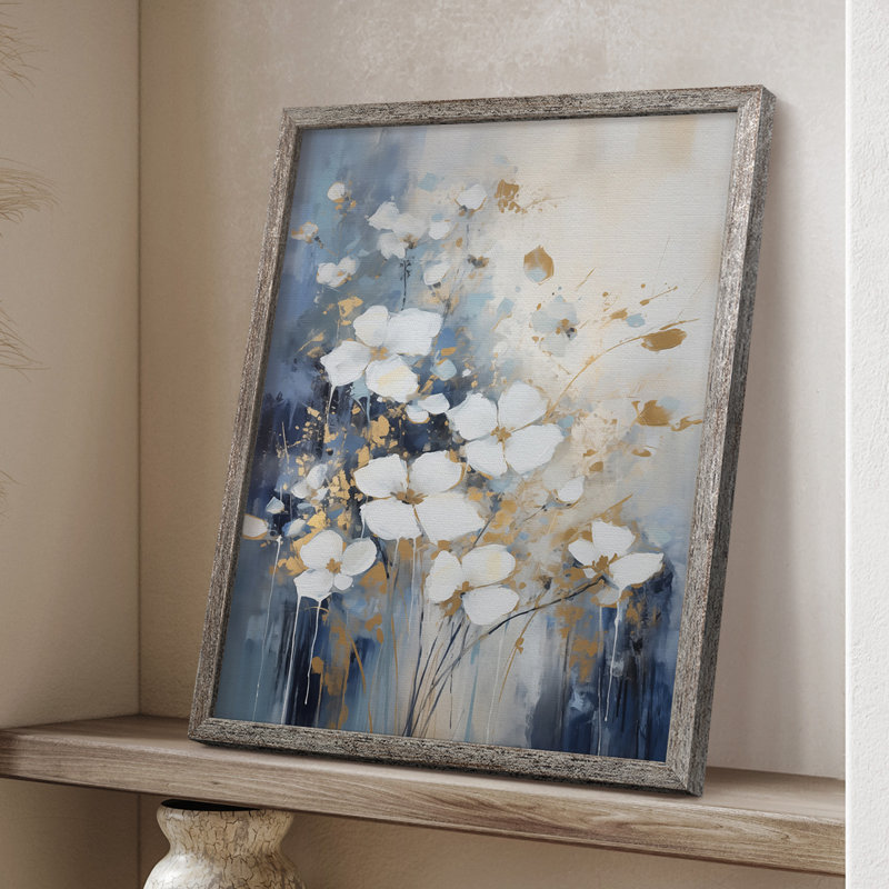 Reproduction encadrée FLORAL Series CCVVII - bois massif, H 11 po x l 9 po