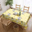 Nappe lavable en polyester de style campagnard avec motif tournesol et guingan-1831948411