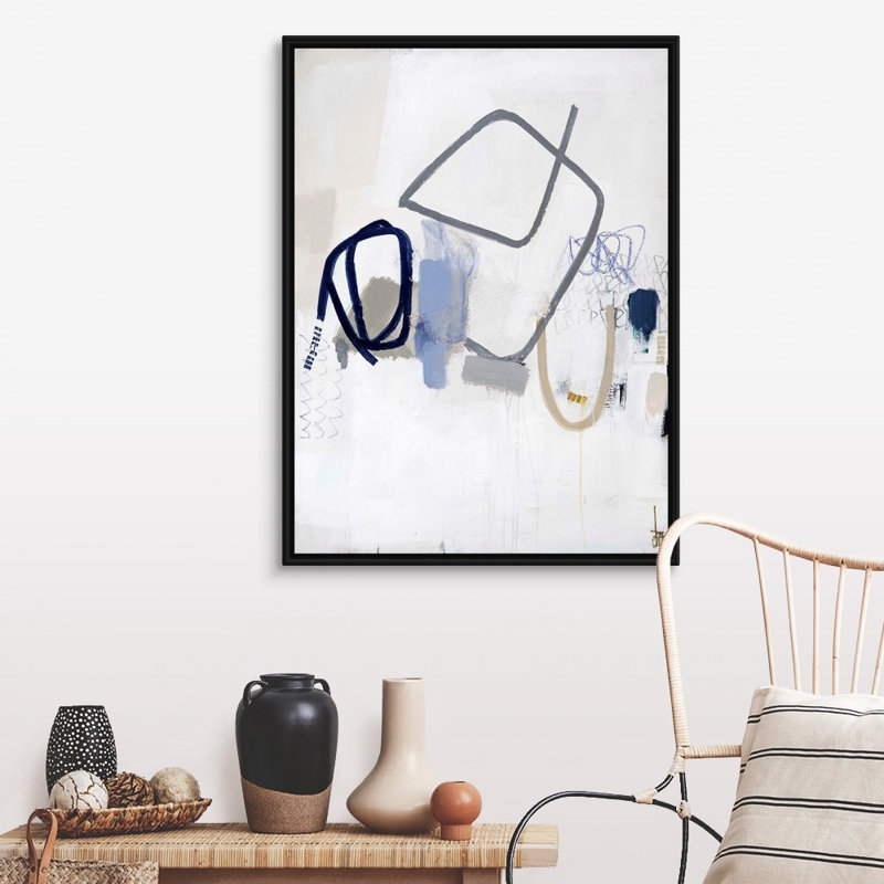 Reproduction d’art sur toile, "Be You" par B. Robert, Cadre noir, H 42 po x l 32 po x P 1,75 po
