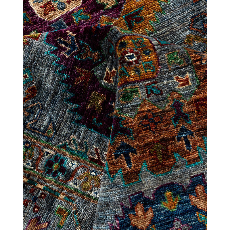 Tribal One-of-a-Kind Rectangle 8' X 9'10" Hand Knotted Area Rug