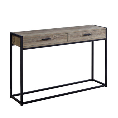 Narrow console with metal frame