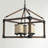 Arro 5 - Light Dimmable Lantern Square / Rectangle Chandelier