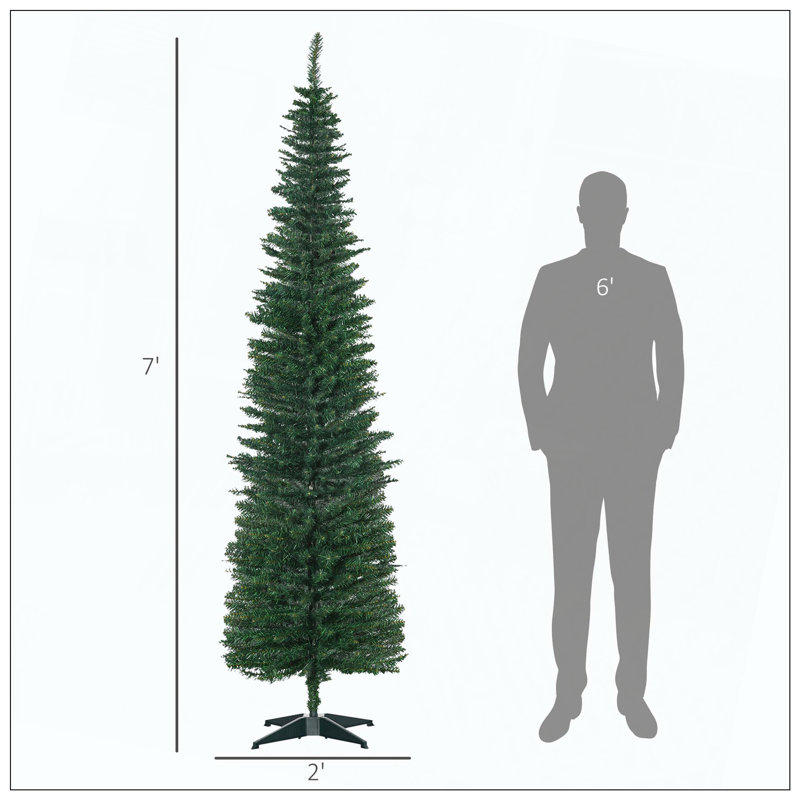 Arbre de Noël artificiel, arbre de Noël avec 499 pointes de branches réalistes et support en plastique