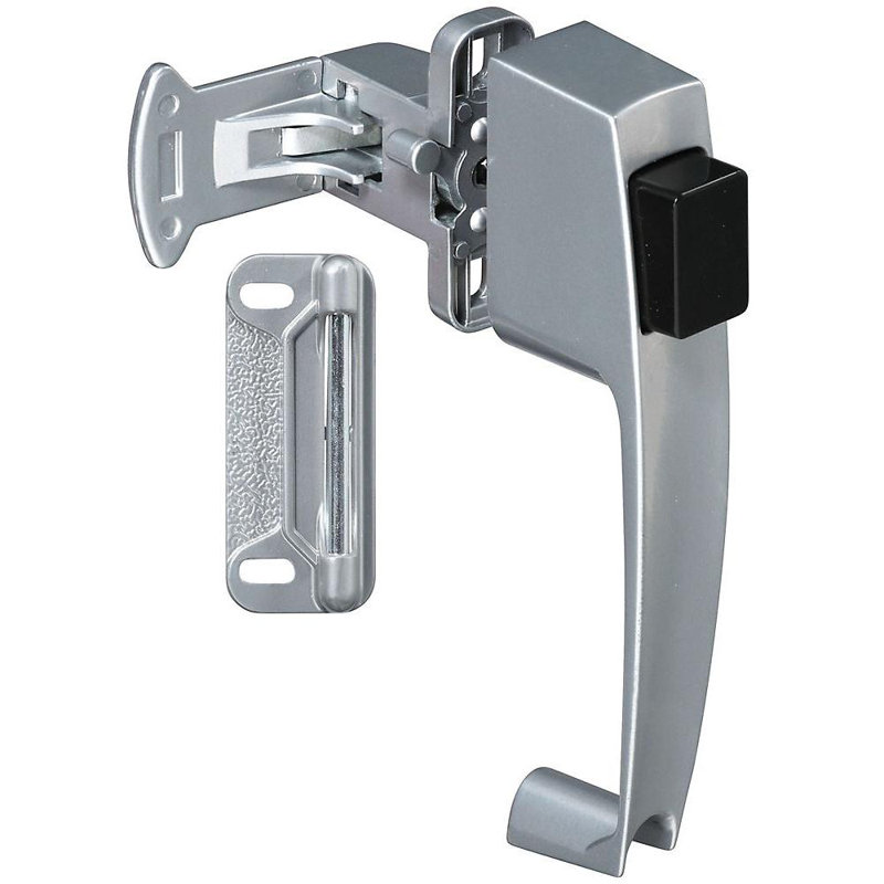 Loquet à bouton-poussoir sans clé, Argent, H 0,01 po x l 0,01 po x P 9,5 po