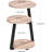 Round End Table Side Table with Metal Frame, Accent Bedside Table Nightstand with 3-Tier Shelves-1252769160-1252769161