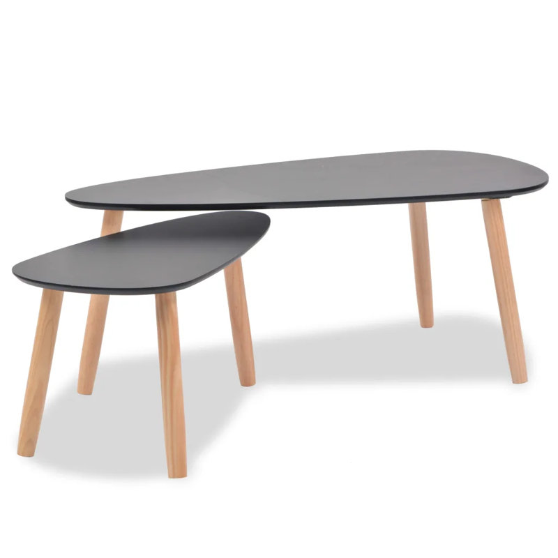 Adley Three Leg Coffee Table, Black