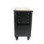 Armoire à outils roulante à 4 tiroirs avec roulettes - Chariot de rangement mobile robuste avec plateau en bois de chêne et tiroirs verrouillables, noir-1680349039