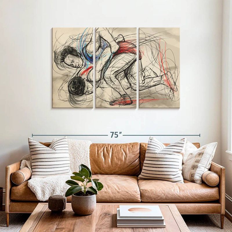 Sireci Wrestling, 36" H x 57" W