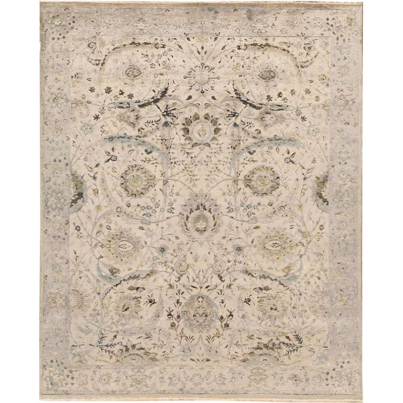 Hand-Knotted High-Quality Aqua Area Rug