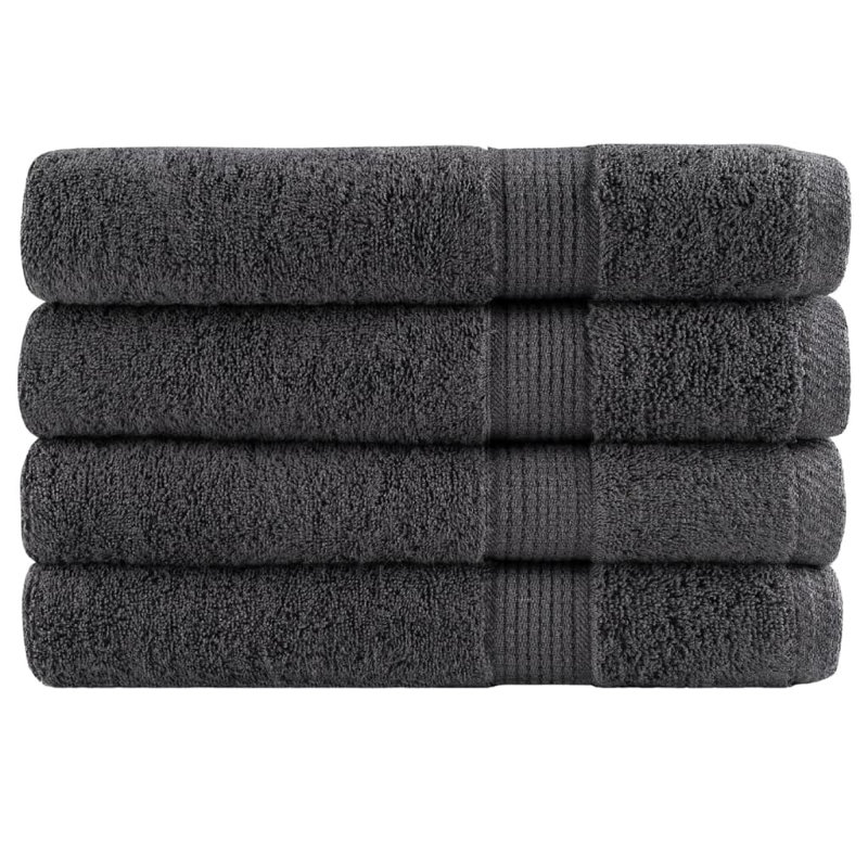 Aremy 100% Cotton Hand Towel, Anthracite, 200cm L x 100cm W