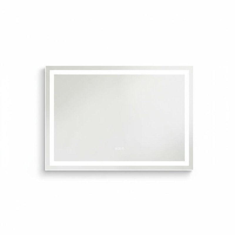 Miroir de salle de bain à DEL 60 po x 30 po - à intensité variable à l'avant et à l'arrière, anti-buée, verre trempé incassable, mémoire, meuble-lavabo sans cadre, montage horizontal / vertical, gradation continue, sans loupe