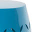 Table d'appoint industrielle bleue l 11,93 po x P 17,38 po pour l'entrée ou le salon, avec résistance aux intempéries et pièces métalliques de 12 po pour l'intérieur et l'extérieur