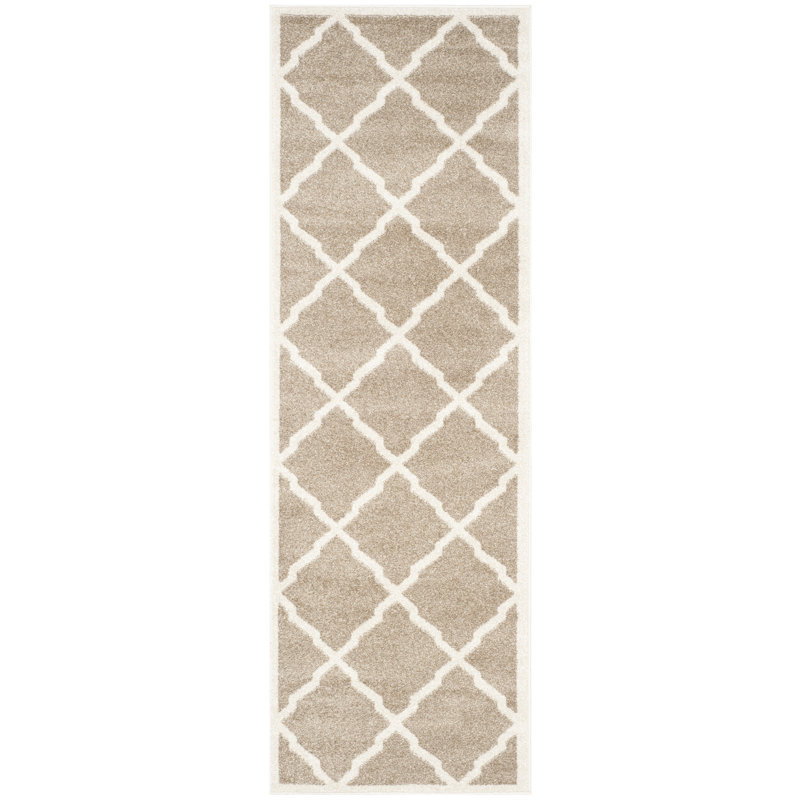 Ammundsen Geometric Wheat/Beige Indoor Area Rug, Runner 2'3" x 11'