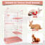 Cage pour chat à 4 niveaux avec cage pour chat, 52 pouces Catios grand espace pour 1 à 3 chats, cage pour chat rose avec 3 plateformes, 3 portes avant, 2 échelles rampes-275986453