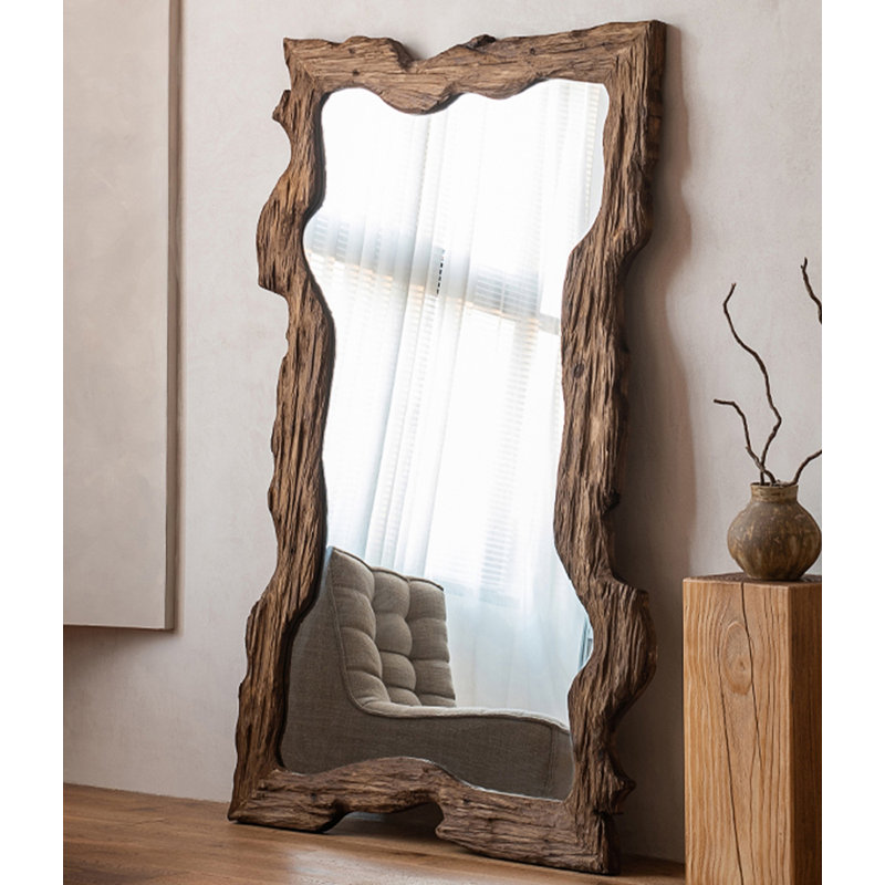 Miroir pleine grandeur de style Wabi-Sabi, 78,74 po x 47,24 po
