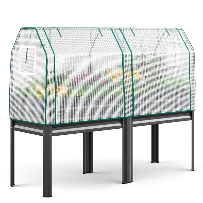 Metal Elevated Planter, 180x58x140cm